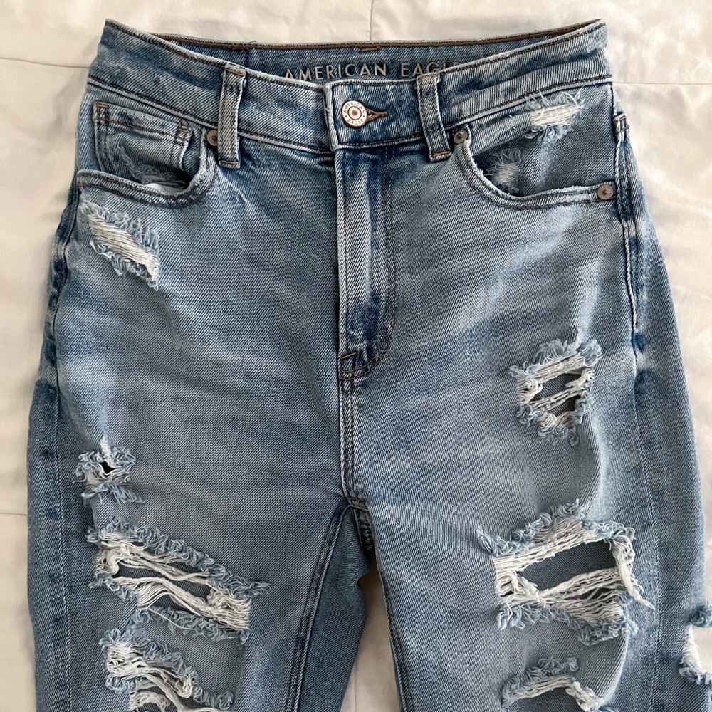 Ripped high-rise AE jeans